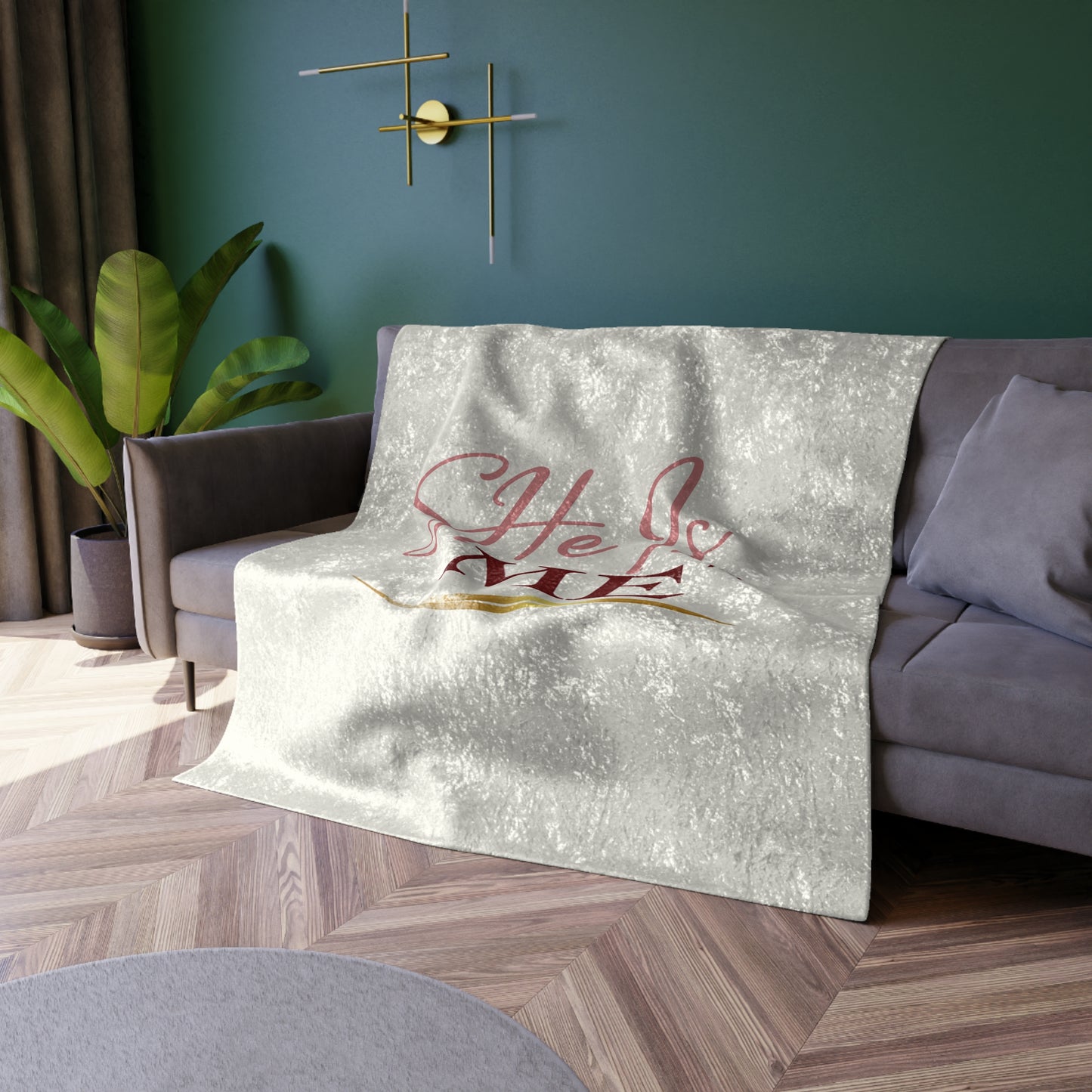 Crushed Velvet Blanket — 'She Is Me' Luxe Throw