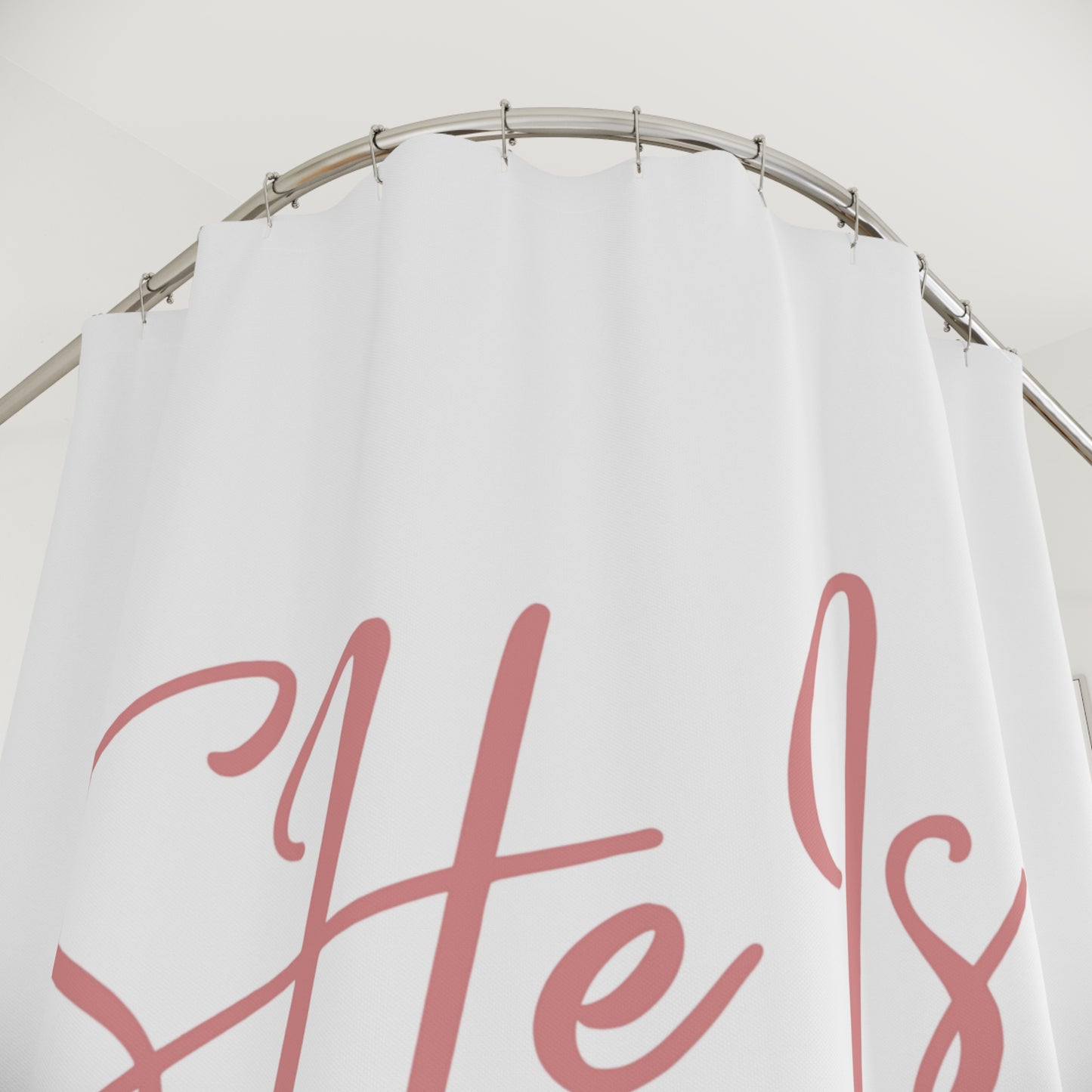 She Is Me™ Shower Curtain — Inspirational Feminine Bathroom Decor