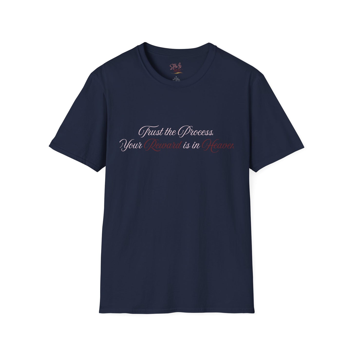 Reward Heaven T-Shirt — Minimal Script Inspirational Tee