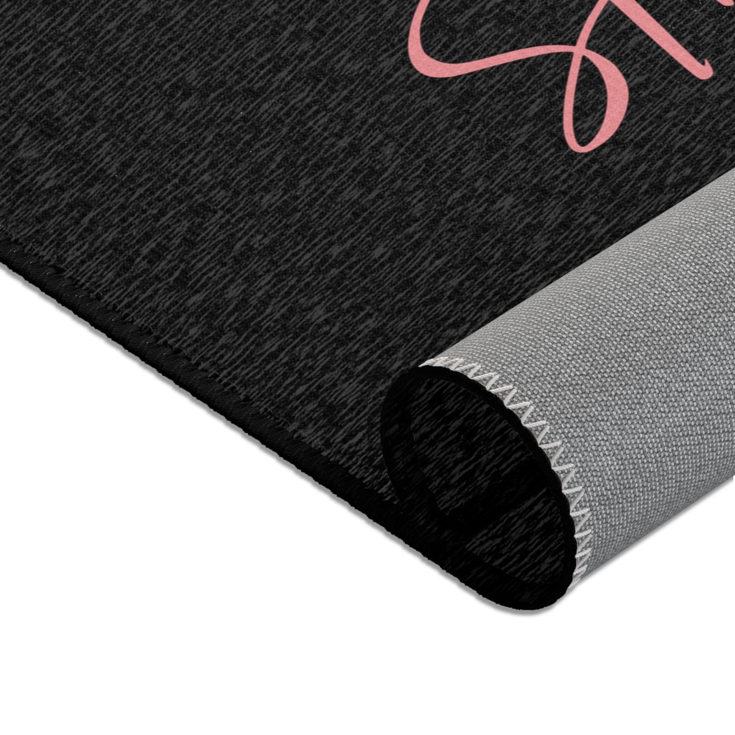 She Is Me Flame Logo Area Rug — Inspirational Decorative Accent Rug