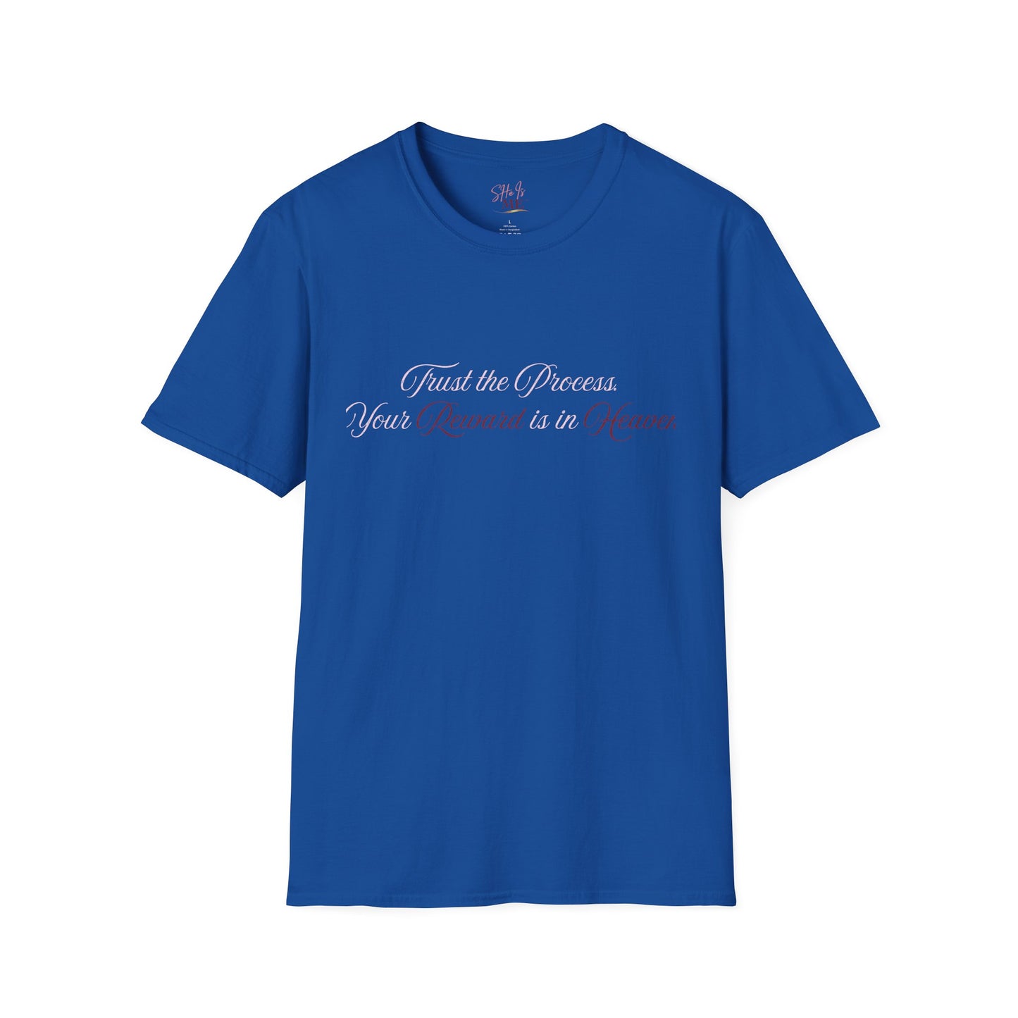 Reward Heaven T-Shirt — Minimal Script Inspirational Tee