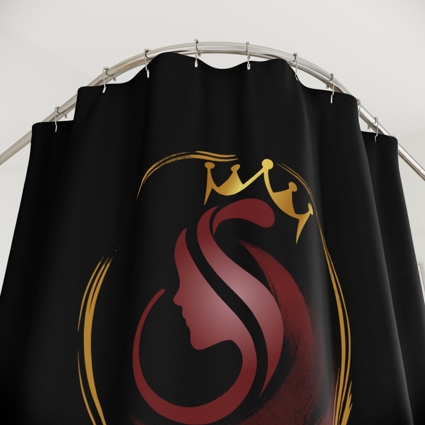 Shower Curtain - "She Is Me" Crowned Silhouette Bathroom Curtain