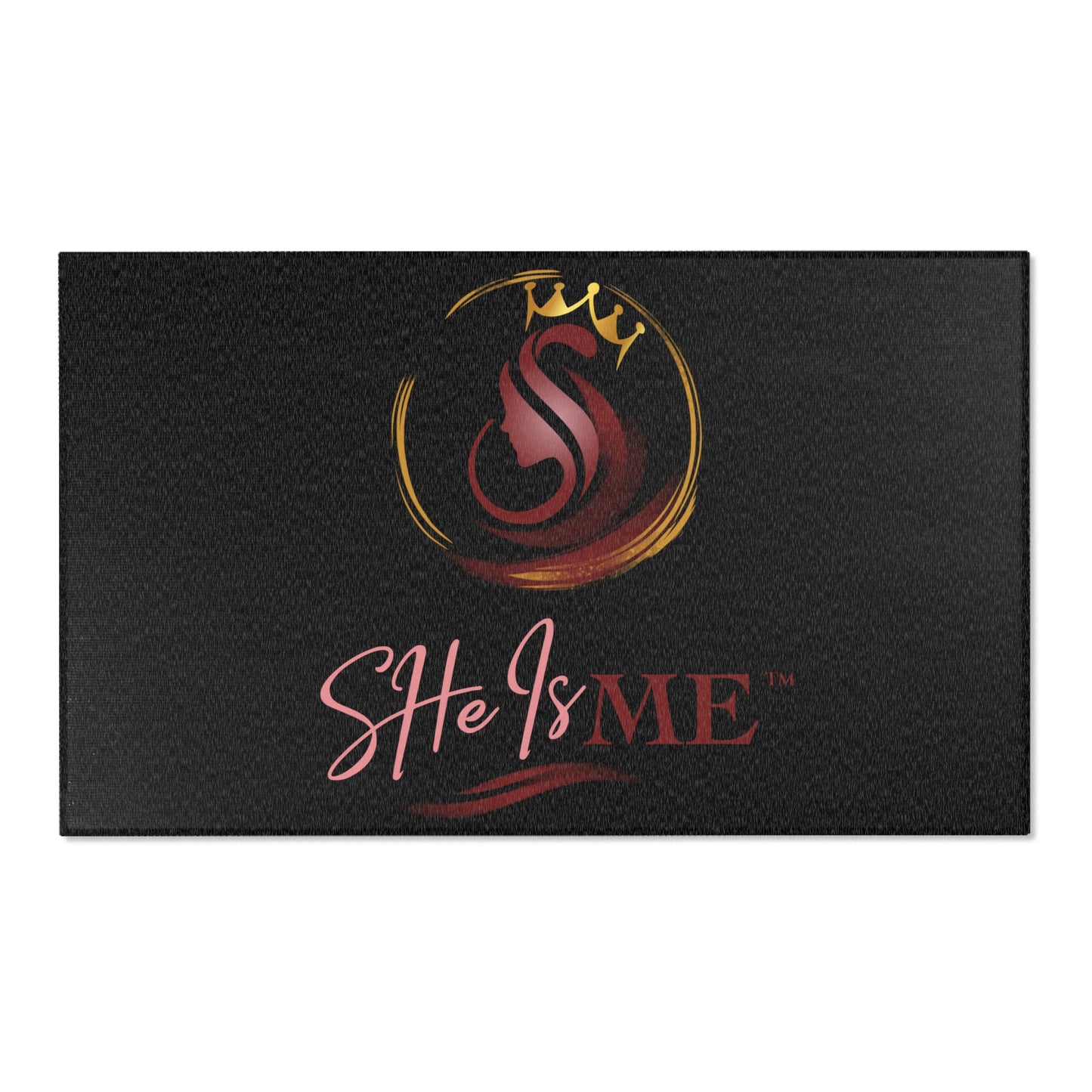 She Is Me Flame Logo Area Rug — Inspirational Decorative Accent Rug