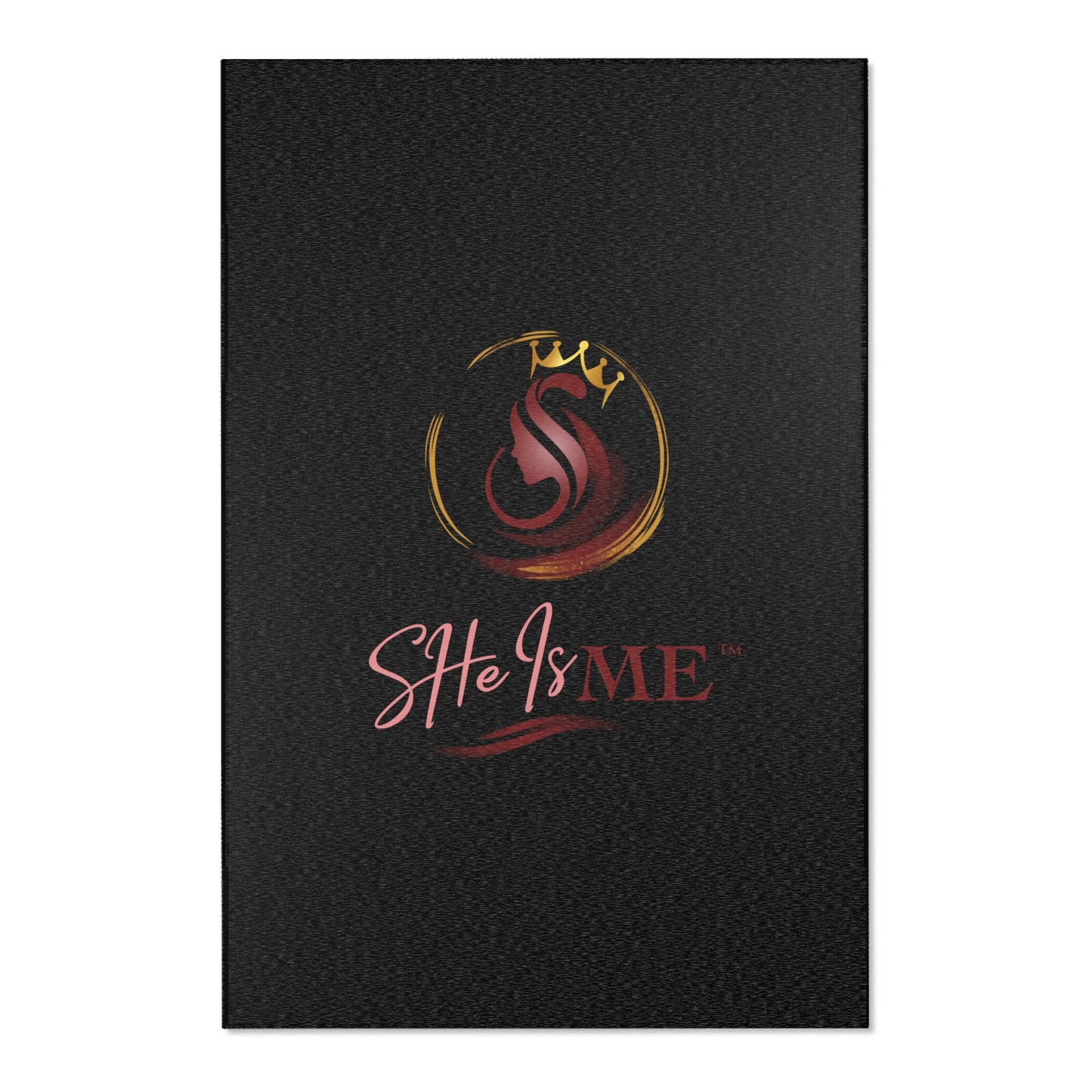 She Is Me Flame Logo Area Rug — Inspirational Decorative Accent Rug