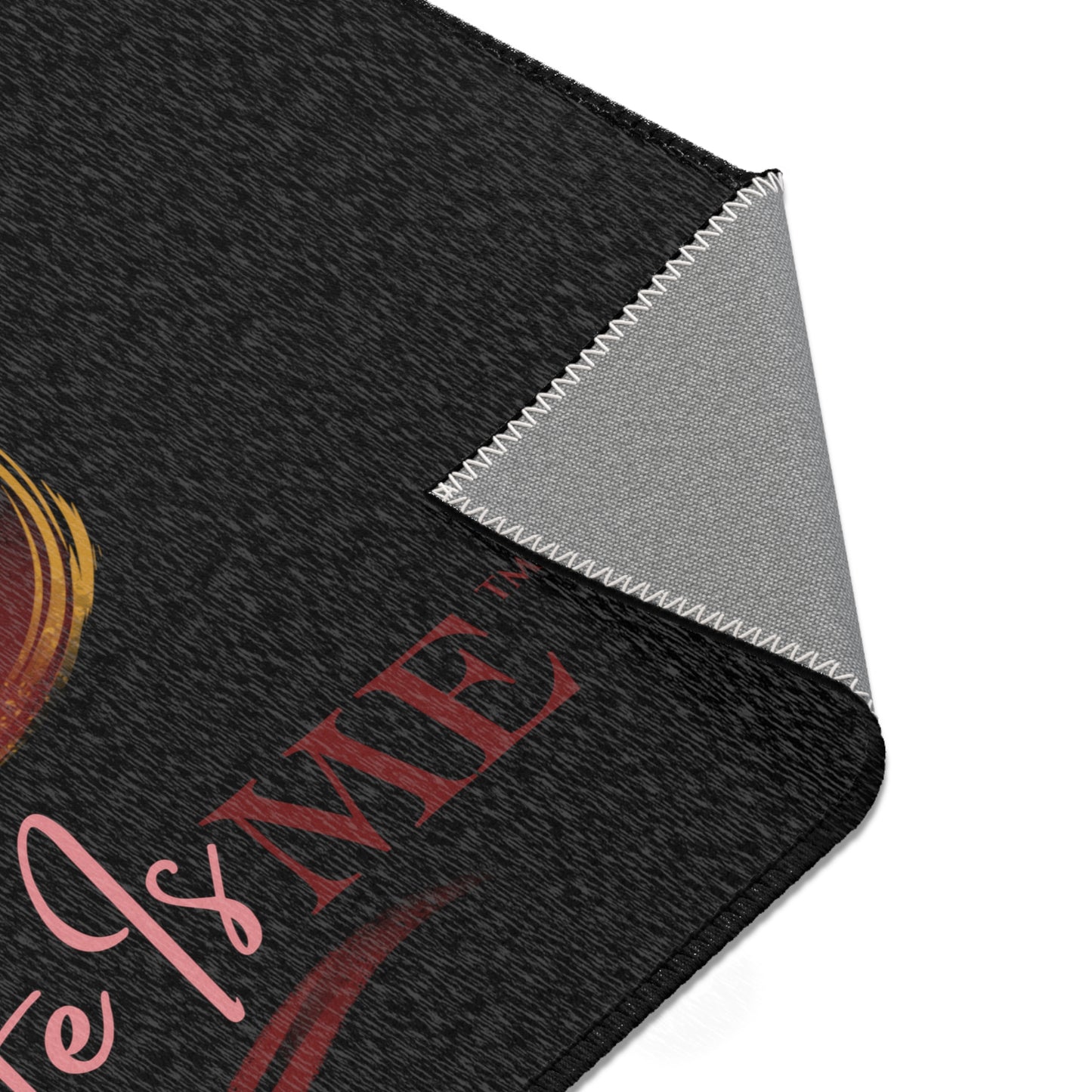 She Is Me Flame Logo Area Rug — Inspirational Decorative Accent Rug