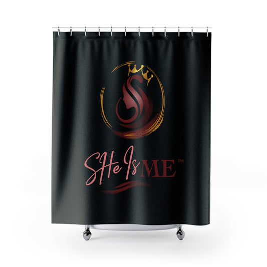 Shower Curtain - "She Is Me" Crowned Silhouette Bathroom Curtain
