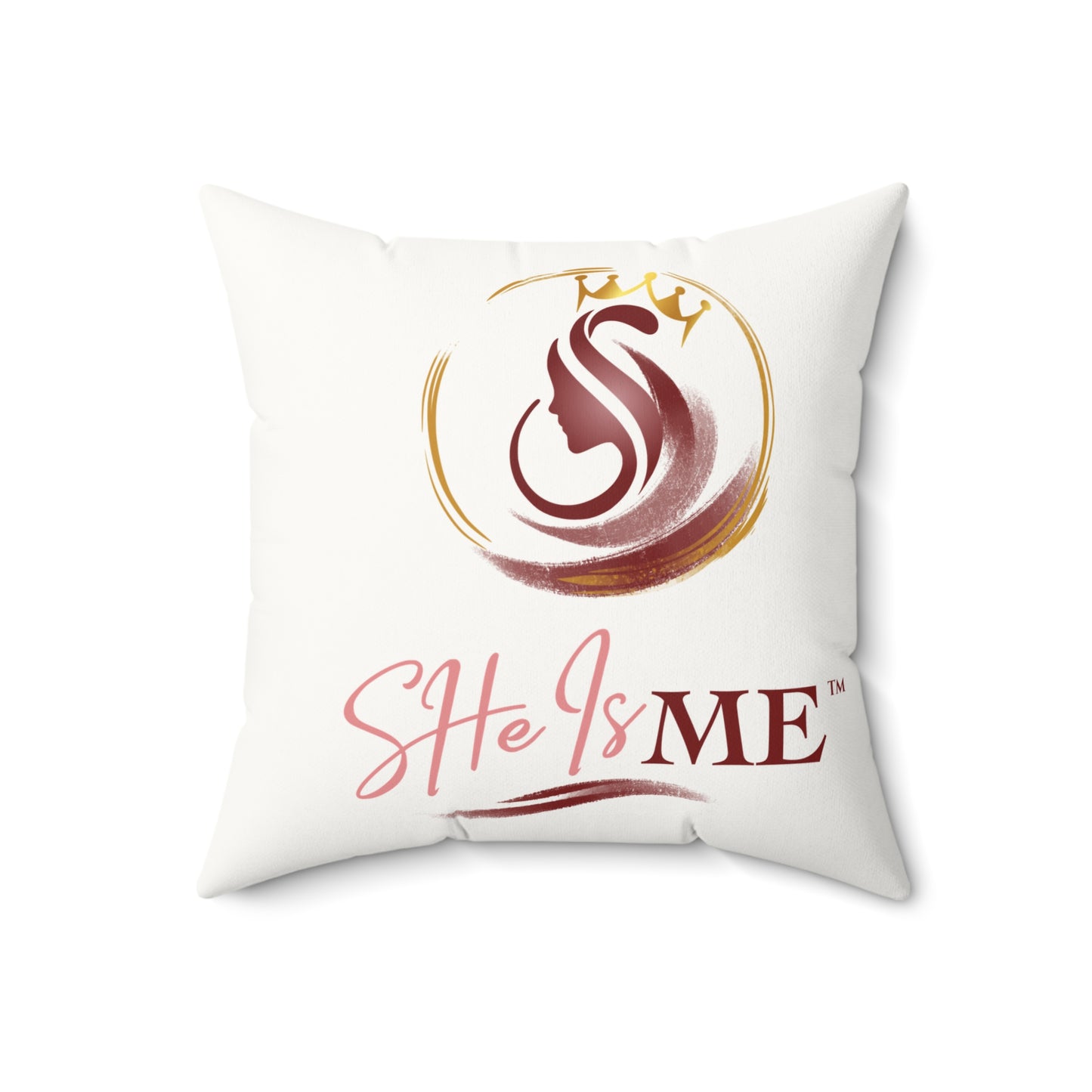 She Is Me Faux Suede Accent Pillow — Inspirational Decorative Throw Pillow
