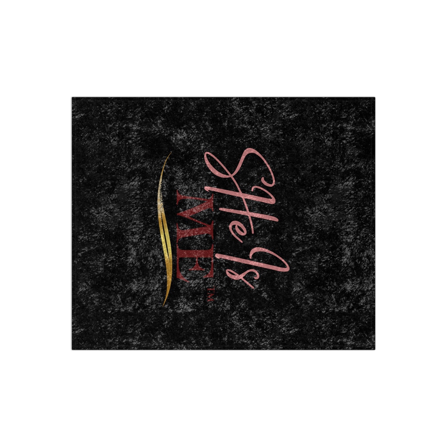 She Is Me Crushed Velvet Blanket - Inspirational Black & Pink Throw for Women, Gifts for Her