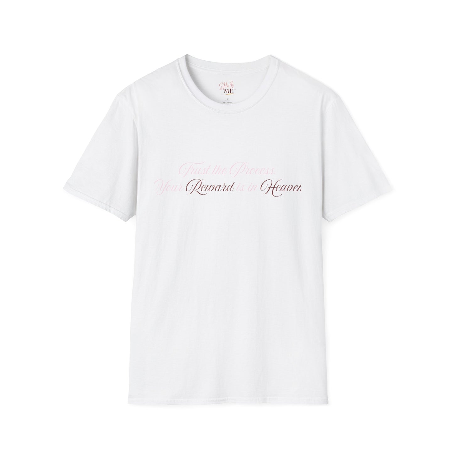 Reward Heaven T-Shirt — Minimal Script Inspirational Tee