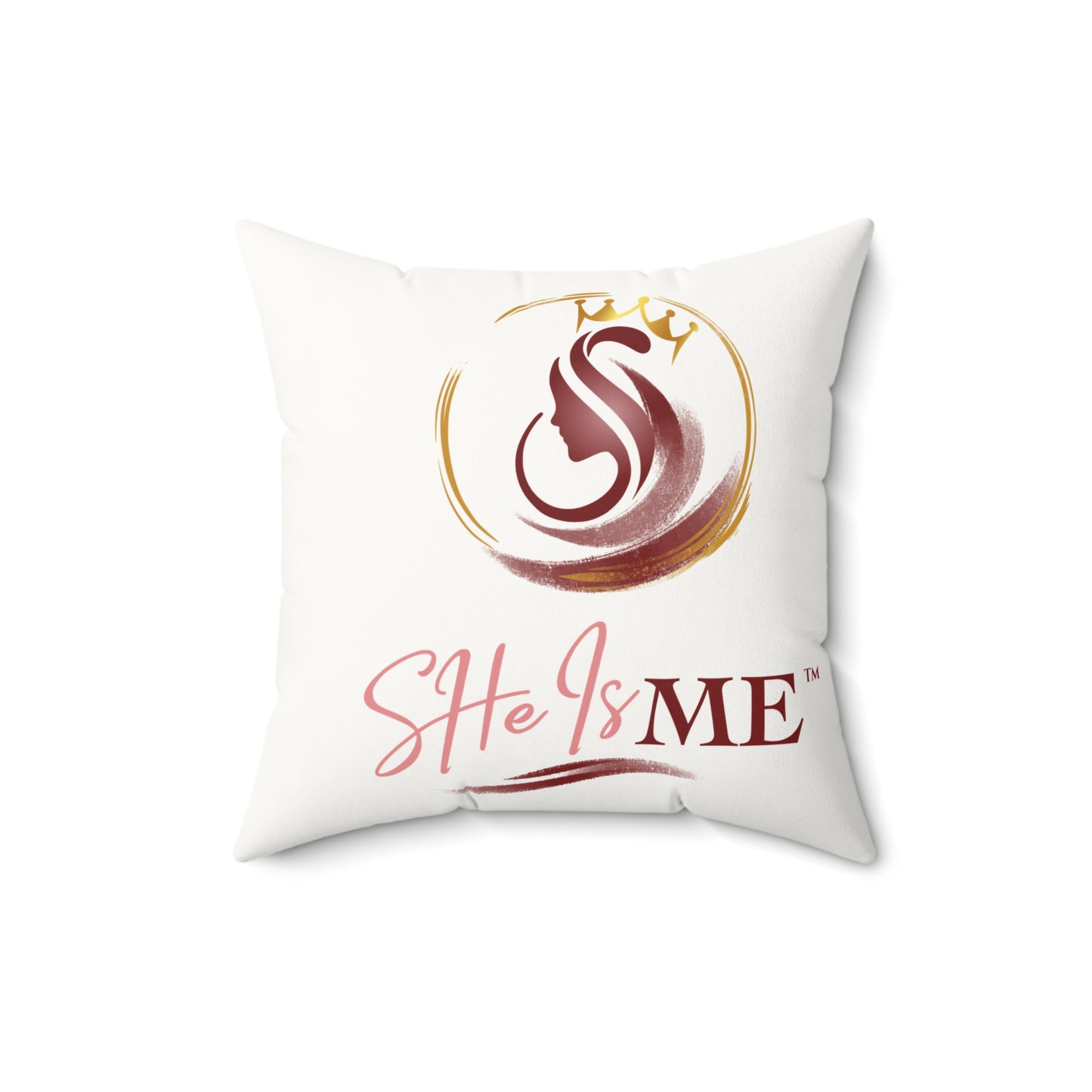 She Is Me Faux Suede Accent Pillow — Inspirational Decorative Throw Pillow