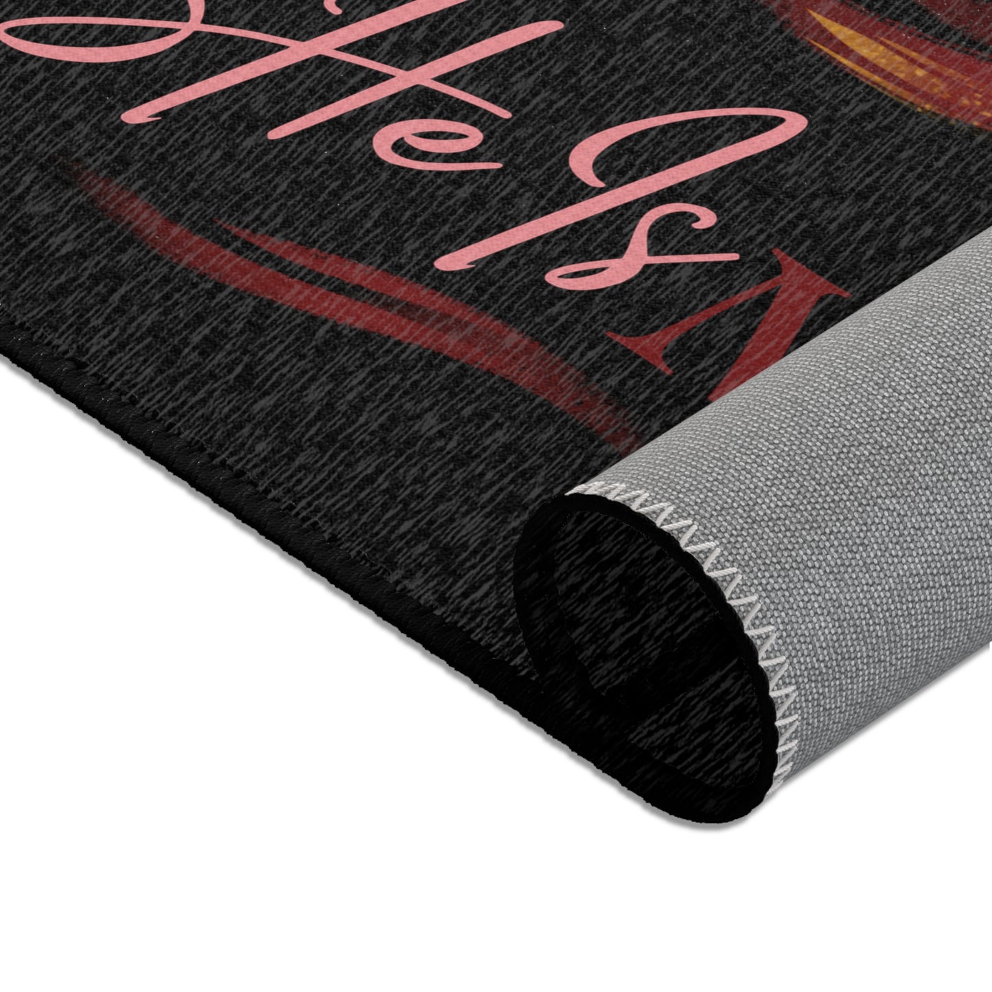 She Is Me Flame Logo Area Rug — Inspirational Decorative Accent Rug