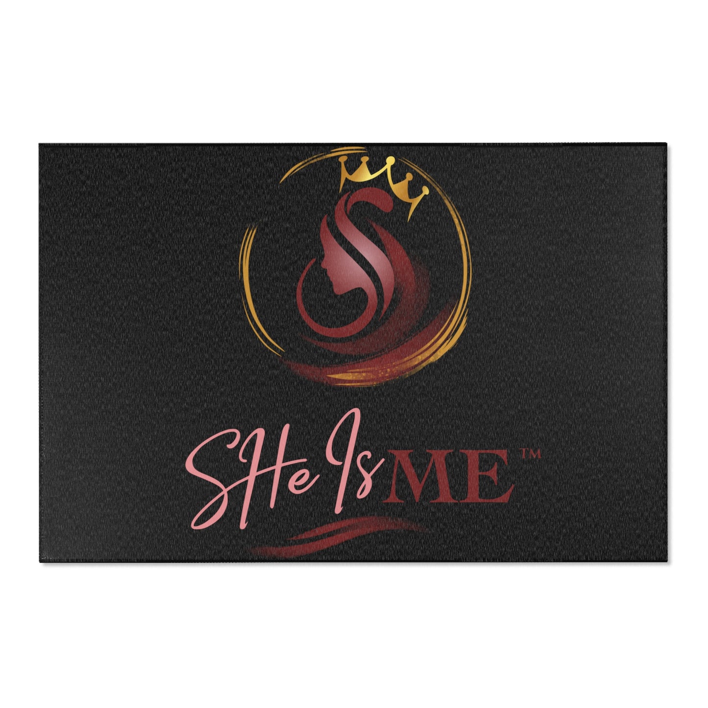 She Is Me Flame Logo Area Rug — Inspirational Decorative Accent Rug