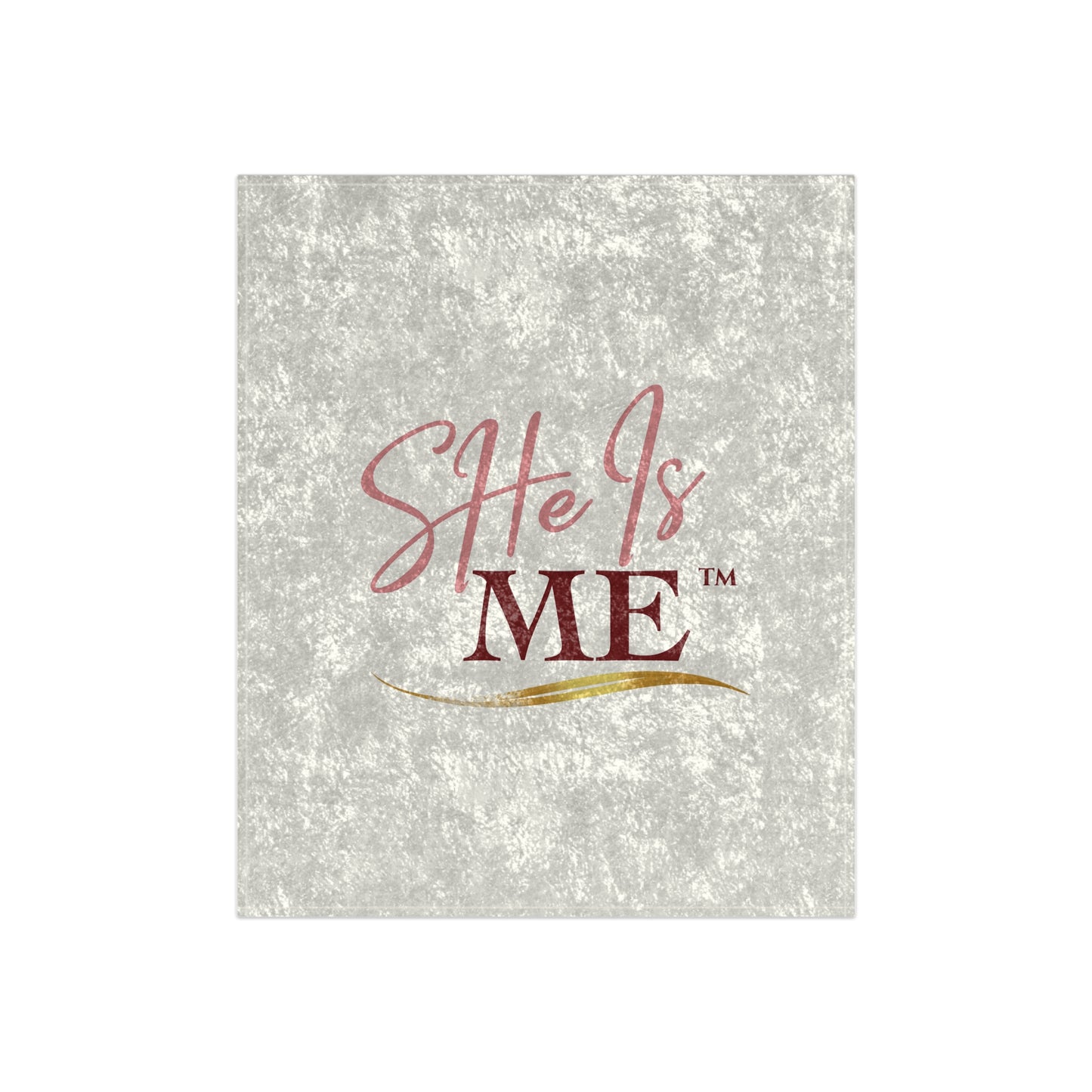 Crushed Velvet Blanket — 'She Is Me' Luxe Throw