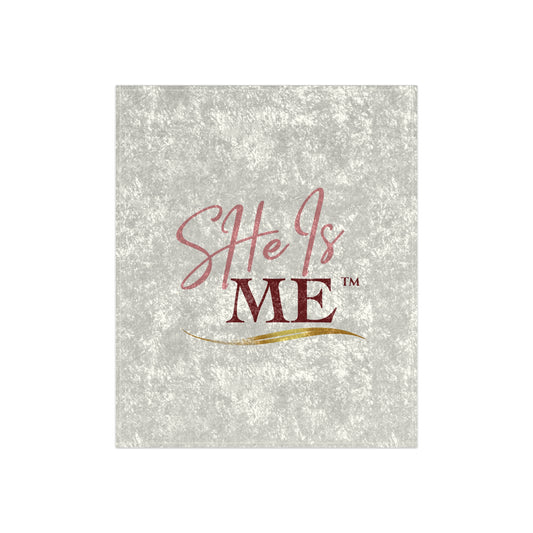 Crushed Velvet Blanket — 'She Is Me' Luxe Throw